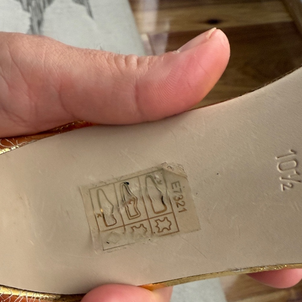 J. Crew Shimmering Gold Strappy Heels - Picture 5 of 8